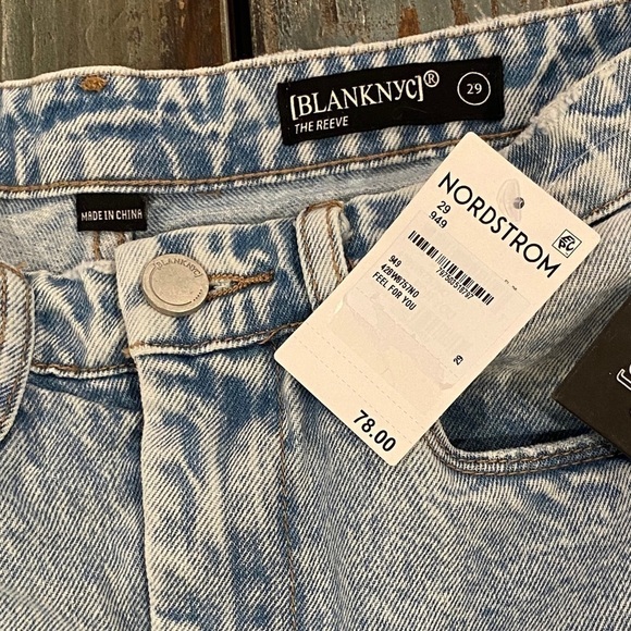 Blank NYC 8 (29) NWT Reeve High-Rise Cutoff Shorts Denim Womens Distressed - Picture 7 of 13